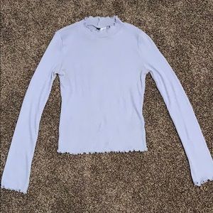 H&M Lilac Purple Ribbed Long Sleeve Turtleneck